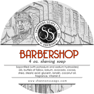 Shannons Soap Barbershop Shaving Soap 4 Oz