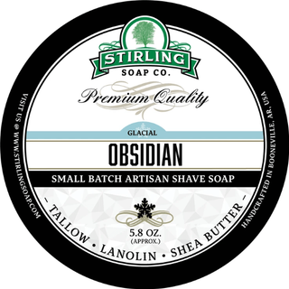 Stirling Soap Co. Glacial - Obsidian Shaving Collection