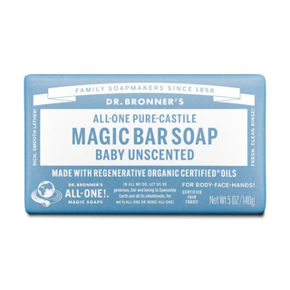 Dr. Bronner's Pure Castile Soap Bar Baby Unscented Mild 5 oz