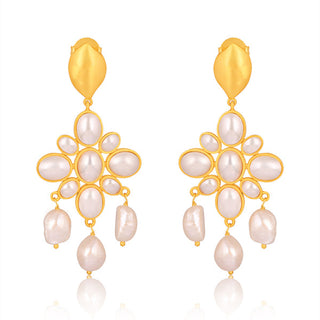Swept Away Drop Earrings - Pearl