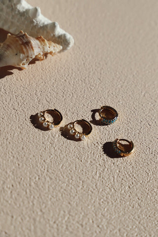MINI PEARL HOOPS