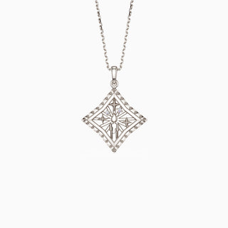Parable of the Lamp Under a Bushel Candle Star Pendant Necklace