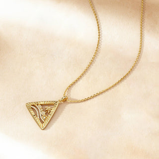Parable of the Wise and Foolish Builders Triangle Pendant Necklace