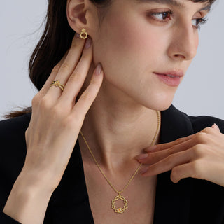 Crown of Thorns Rose Stud Earrings