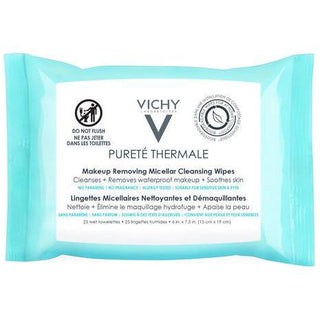 VICHY Purete Thermale 3-in-1 Micellar Makeup Remover Wipes - 25 ct / 3 Oz
