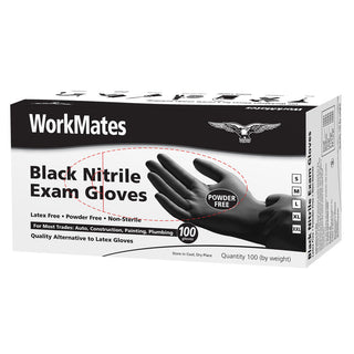 Workmates Black Nitrile Gloves (100 Ct.) Size Small