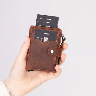 Andalusia Genuine Leather Pop-Up Cardholder with RFID Protection