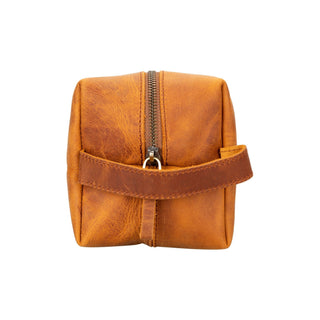Oswego Men's Leather Dopp Kit & Small Travel Handbag