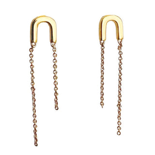 Arc Double Chain Earring - Final Sale