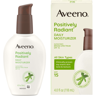 Aveeno Positively Radiant Daily Face Moisturizer SPF 15 Skin Care 4 fl. Oz