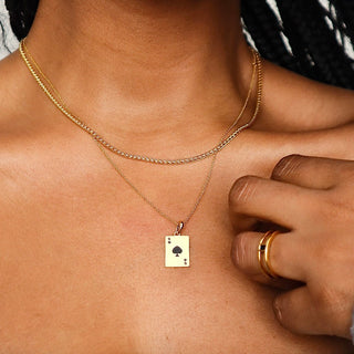 BFF Playing Cards Necklace Duo