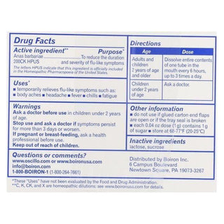 Boiron Oscillococcinum Flu-Like Symptom Relief 12 ct