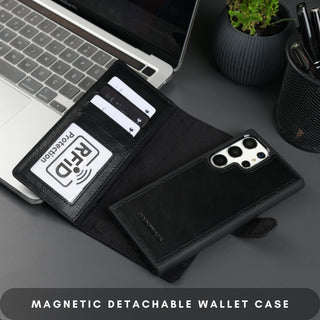 Buffalo Leather Samsung Galaxy S24 Ultra Wallet with Detachable Case