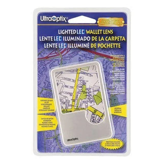 UltraOptix Lighted LED Wallet Lens magnifier