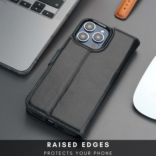 Casper Leather iPhone 15 Pro Wallet Case | Detachable MagSafe Compatible RFID Protection