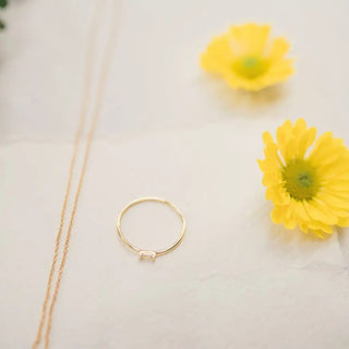 Crystal Baguette Ring