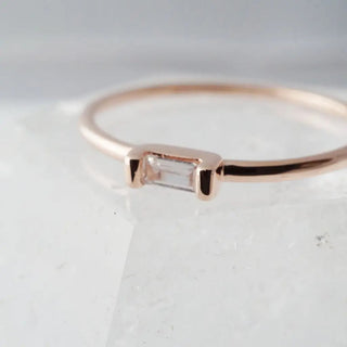 Crystal Baguette Ring