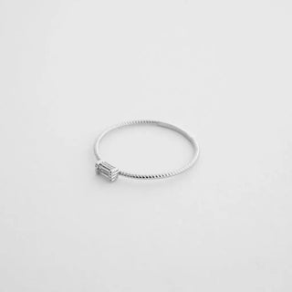 Crystal Baguette Twist Ring