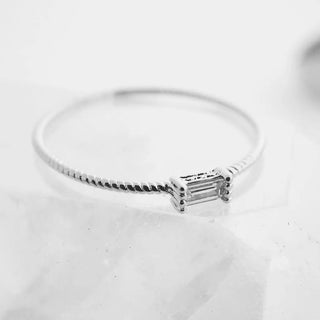 Crystal Baguette Twist Ring