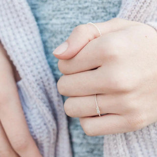 Crystal Baguette Twist Ring