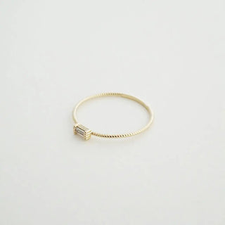 Crystal Baguette Twist Ring