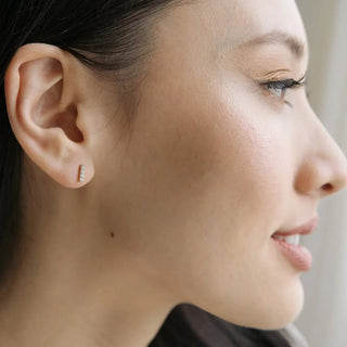Crystal Drop Bar Earrings