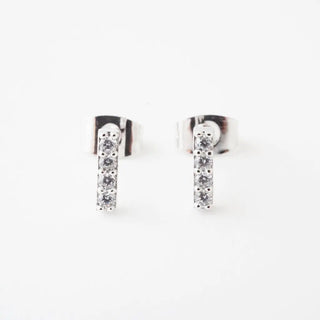 Crystal Drop Bar Earrings