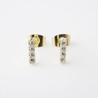 Crystal Drop Bar Earrings