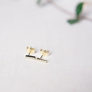 Crystal Drop Bar Earrings