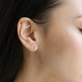 Crystal Drop Bar Earrings