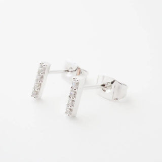Crystal Drop Bar Earrings