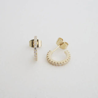 Crystal Huggie Hoops
