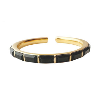 Crystal Lined Baguette Ring