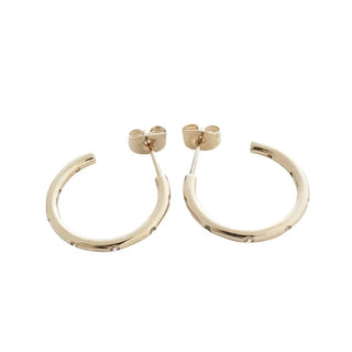 Dotted Crystal Hoops - Final Sale