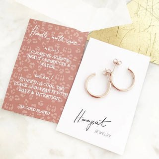 Dotted Crystal Hoops - Final Sale