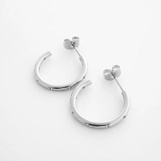 Dotted Crystal Hoops - Final Sale