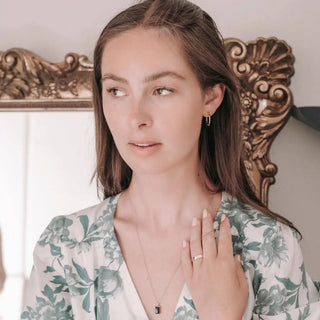 Dotted Crystal Hoops - Final Sale
