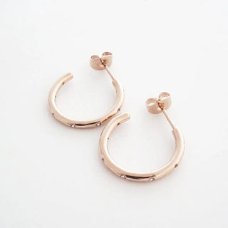 Dotted Crystal Hoops - Final Sale