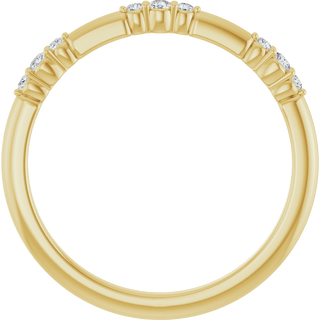 Élise 14K Gold Diamond Stackable Ring – 1/8 CTW