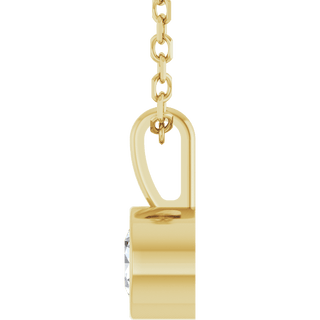 Élise 14K Gold Bezel Diamond Necklace – 0.25 CT