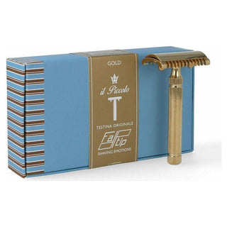 Fatip Double Edge Safety Razor Open Comb Gold Piccolo