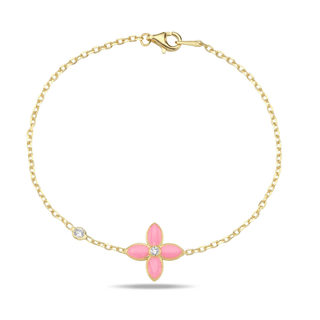 Moroccan Flower Bracelet- Barbie Pink