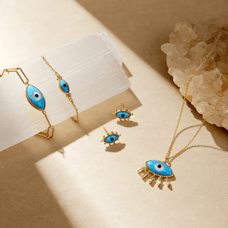 Divine Eye-  Lab Grown Opal Vintage Lucky Eye Earrings