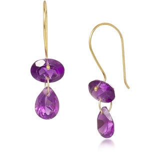 Two Link Amethyst Earrings