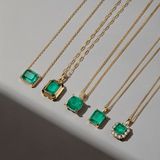 Envy- Baguette Emerald Necklace