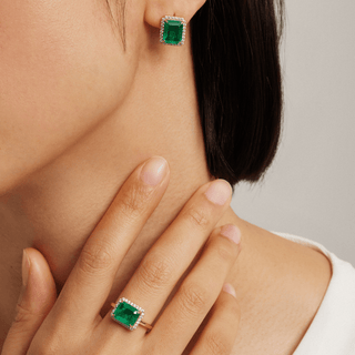 Envy- Queen Emerald Earrings