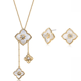 Moroccan Flower Necklace & Earrings Set