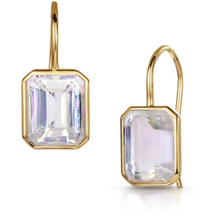 Mother of Pearl Triplet Octagon Fish Hook Earrings