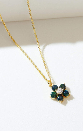 Black Opal Daisy Necklace