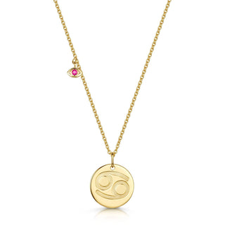 Cancer Double-Sided Zodiac & Constellation Necklace